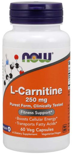 Now L-carnitine 250 Mg 60 Vcaps
