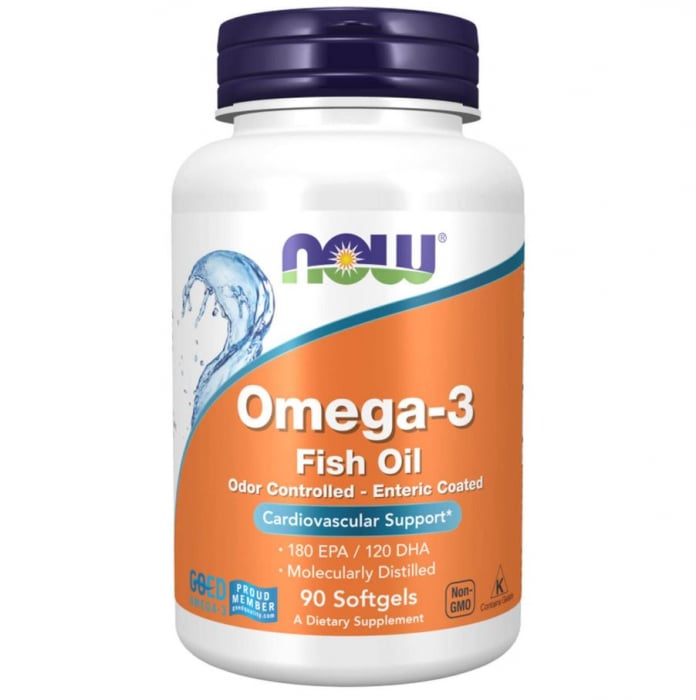 Now Omega-3 Fish Oil Enteric Coated 90 softgels