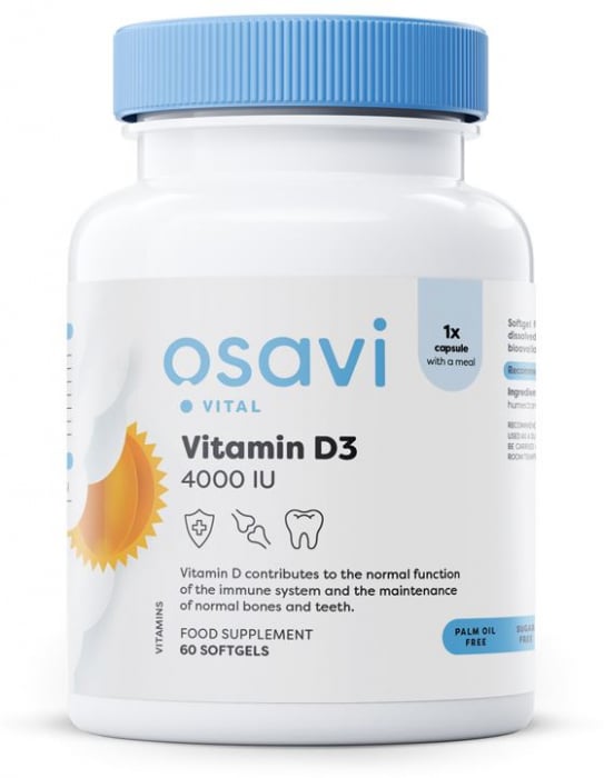 Osavi Vitamin D3 4000 IU 60 softgels