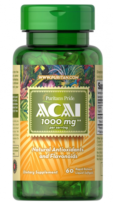 Puritan s Pride Acai 1000 mg 60 softgels