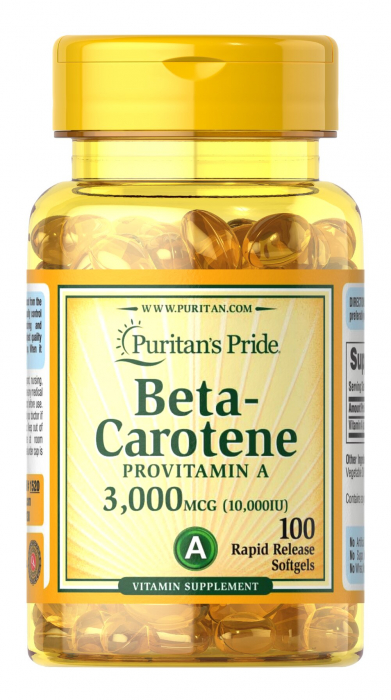 Puritan S Pride Beta Carotene 3.000 Mg (10.000 Iu) 100 Softgels
