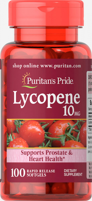 Puritan S Pride Lycopene 10 Mg 100 Softgels