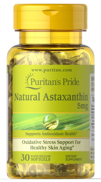 Puritan S Pride Natural Astaxanthin 5 Mg 30 Softgels
