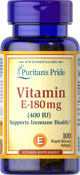 Puritan s Pride Vitamin E-180 mg (400 IU) 100 softgels