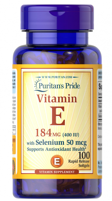 Puritan S Pride Vitamin E 184 Mg (400 Iu) 100 Softgels