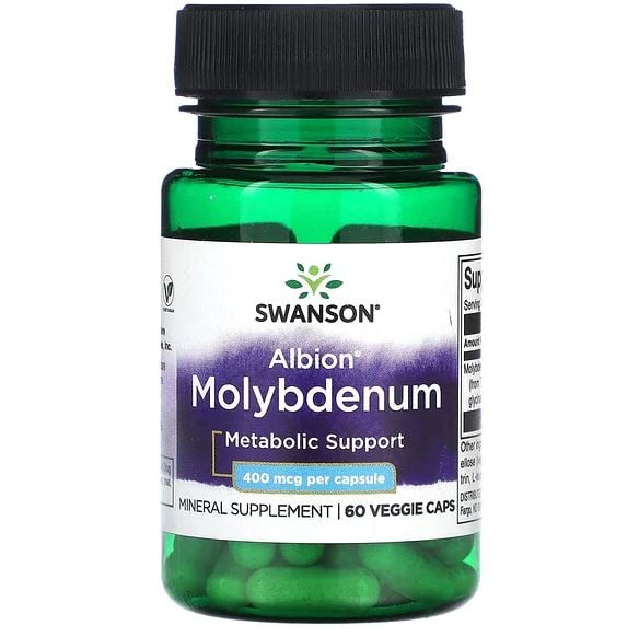 Swanson Albion Molybdenum 400 mcg 60 vcaps