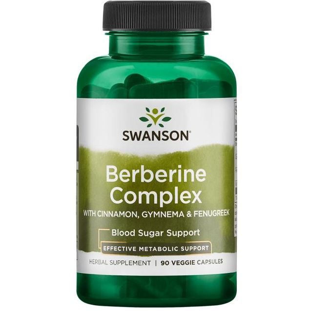 Swanson Berberine Complex with Cinnamon, Gymnema Fenugreek 90 vcaps