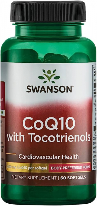 Swanson CoQ10 with Tocotrienols 200mg 60 softgels