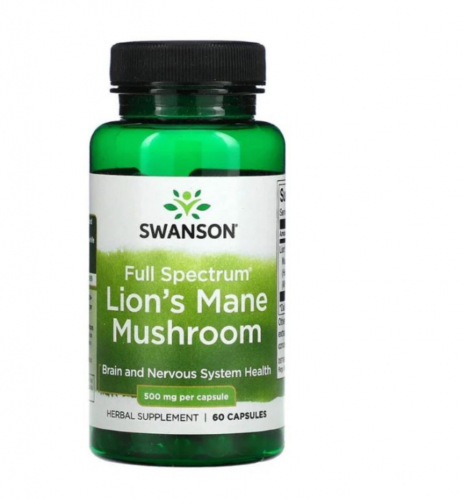 Swanson Full Spectrum Lion S Mane Mushroom 500mg 60 Caps