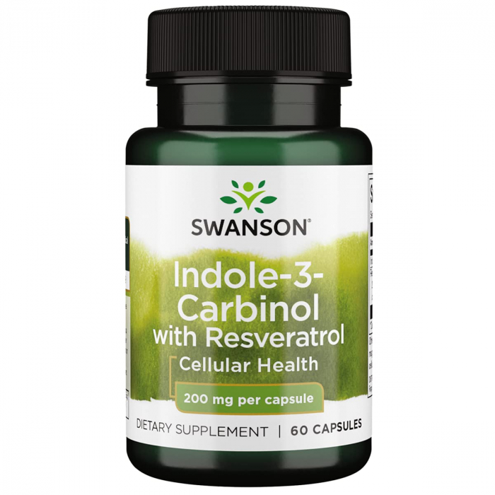 Swanson Indole-3-carbinol With Resveratrol 200mg 60 Caps