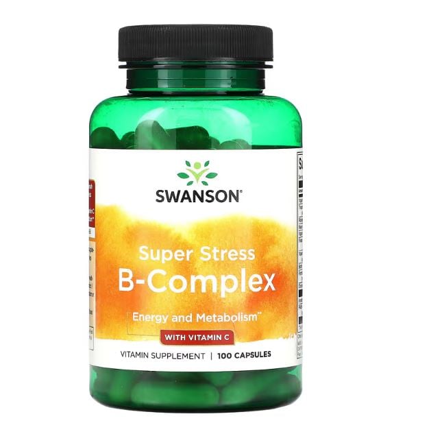 Swanson Super Stress B-Complex with Vitamin C 100 caps