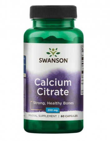 Minerale - Swanson Calcium Citrate 200 mg 60 caps