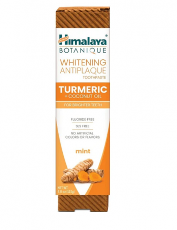 Îngrijire personală - Himalaya Whitening Antiplaque Toothpaste Turmeric + Coconut Oil Mint 113g