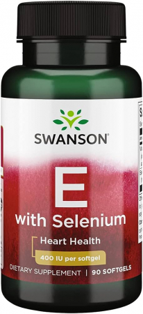 Vitamine A, B, C, D, E, K - Swanson E with Selenium 400 IU 90 softgels