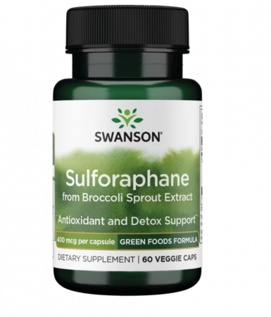 Antioxidanți / Acid alfa lipoic - Swanson Sulforaphane from Broccoli Sprout Extract 400 mcg 60 vcaps