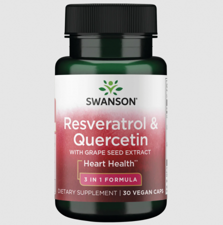 Anti estrogeni - Swanson Resveratrol & Quercetin 30 vcaps
