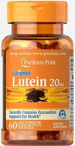 Antioxidanți / Acid alfa lipoic - Puritan`s Pride Lutein 20 mg with Zeaxanthin 60 softgels