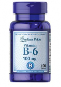 Imunitate / Anti-stres / Neurotransmițători - Puritan`s Pride Vitamin B-6 100 mg 100 tab