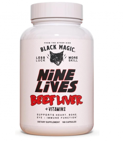 Vitamine, Minerale & Sănătate - Black Magic Nine Lives Beef Liver+ Vitamins 160 caps