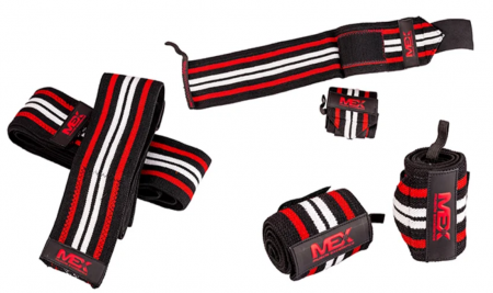 Accesorii - Mex Bandaje pentru încheieturi Wrist Wraps PRO, Black/Red