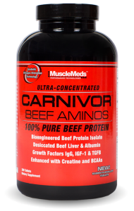 Aminoacizi complecși / lichizi - MuscleMeds Carnivor Beef Aminos 300 tabs