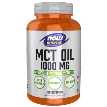 Grăsimi sănătoase / Sănătatea inimii - Now Sports MCT Oil 1000 mg 150 softgels