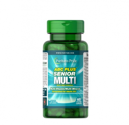 Vitamine bărbați / femei - Puritan`s Pride ABC Plus Senior Multivitamin Multi-mineral 60 coated caplets