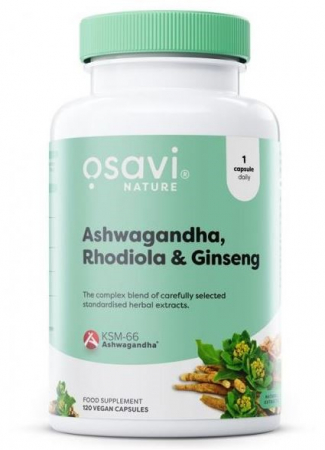 Vitamine, Minerale & Sănătate - Osavi Ashwagandha + Rhodiola & Ginseng 60 vcaps
