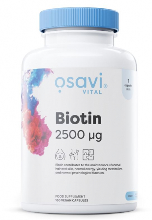 Vitamine, Minerale & Sănătate - Osavi Biotin 2500 mcg 180 vcaps