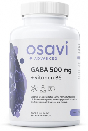 Vitamine, Minerale & Sănătate - Osavi Gaba 500 mg + Vitamin B6 120 vcaps