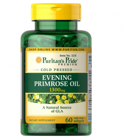 Puritan`s Pride Evening Primrose Oil 1300 mg with GLA 60 softgels