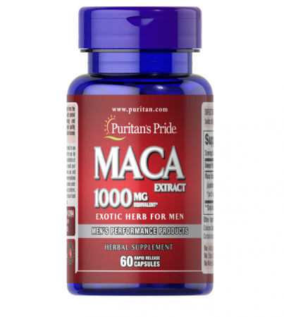 Suport Testosteron - Puritan`s Pride Maca Extract 1000 mg 60 caps