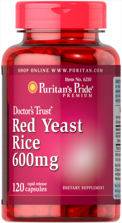 Grăsimi sănătoase / Sănătatea inimii - Puritan`s Pride Red Yeast Rice 600 mg 120 caps