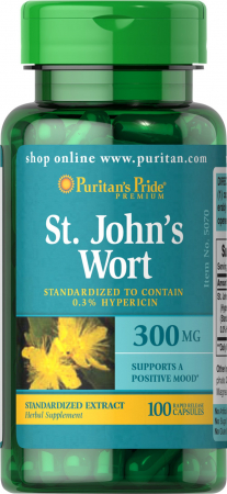 Nootropice / Focus mental - Puritan`s Pride St. John`s Wort 300 mg 100 caps