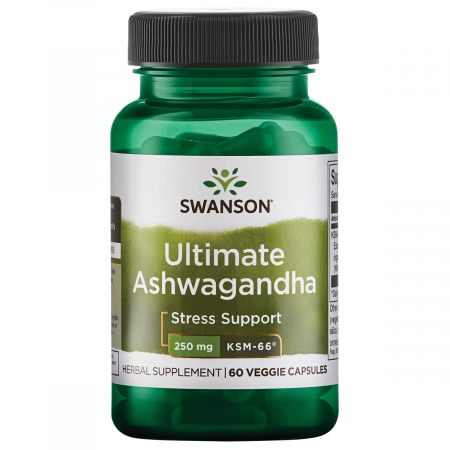 Suport Testosteron - Swanson Ultimate Ashwagandha KSM-66 250mg 60 vcaps