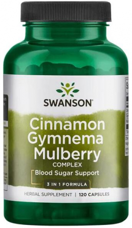 Vitamine, Minerale & Sănătate - Swanson Cinnamon Gymnema Mulberry Complex 120 caps