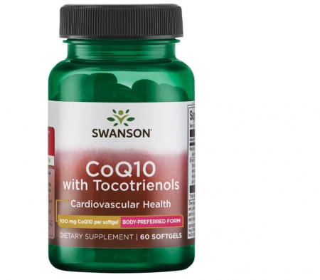 Grăsimi sănătoase / Sănătatea inimii - Swanson CoQ10 with Tocotrienols 100mg 60 softgels