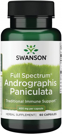 Imunitate / Anti-stres / Neurotransmițători - Swanson Full Spectrum Andrographis Paniculata 400mg 60 caps