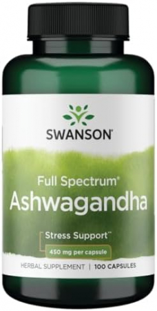 Imunitate / Anti-stres / Neurotransmițători - Swanson Full Spectrum Ashwagandha 450mg 100 caps