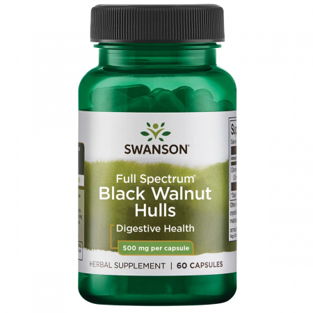 Hepatoprotector / Rinichi / Detoxifiere - Swanson Full Spectrum Black Walnut Hulls 500mg 60 caps