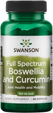 Articulații / Colagen / Mobilitate - Swanson Full Spectrum Boswellia and Curcumin 300 mg 60 caps