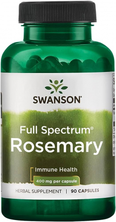 Vitamine, Minerale & Sănătate - Swanson Full Spectrum Rosemary 400 mg 90 caps