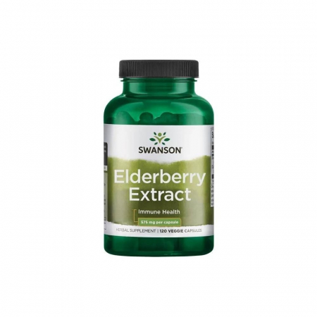 Imunitate / Anti-stres / Neurotransmițători - Swanson Sambucus Elderberry Extract 575 mg 120 vcaps