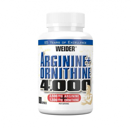 Beta-Alanină / Citrulină / Arginină - weider-arginine-ornithine-4000-180-caps