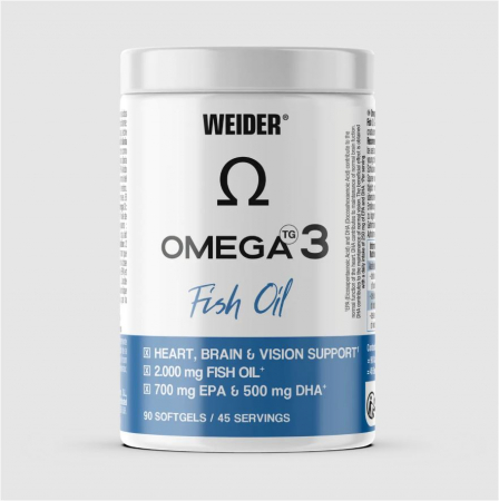 Grăsimi sănătoase / Sănătatea inimii - Weider Omega 3 Fish Oil 2000 mg 90 softgels