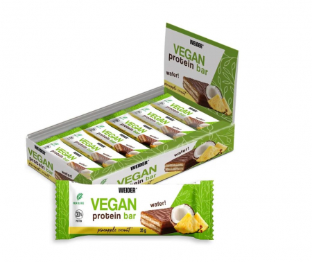 Batoane & Snacks - Weider Vegan Protein Bar 12 x 35 g