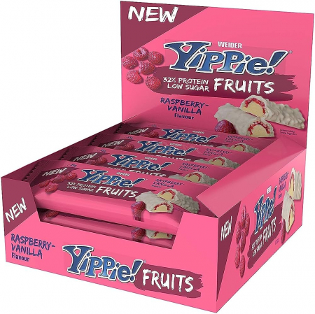 Batoane & Snacks - Weider Yippie Fruits 32% High Protein Bar 12 buc