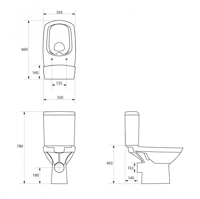 Set complet vas wc cu rezervor si capac cu inchidere soft - Cersanit Carina [4]