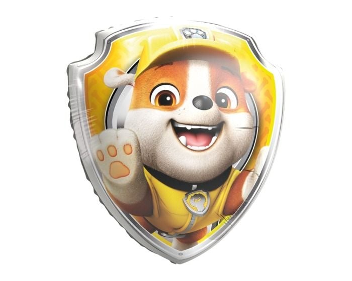 Accesorii petrecere - Balon folie, forma insigna Paw Patrol - Rescue Heroes Rubble 68x75 cm