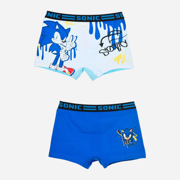Imbracaminte si incaltaminte copii - Set 2 perechi boxeri din bumbac pentru copii Sonic